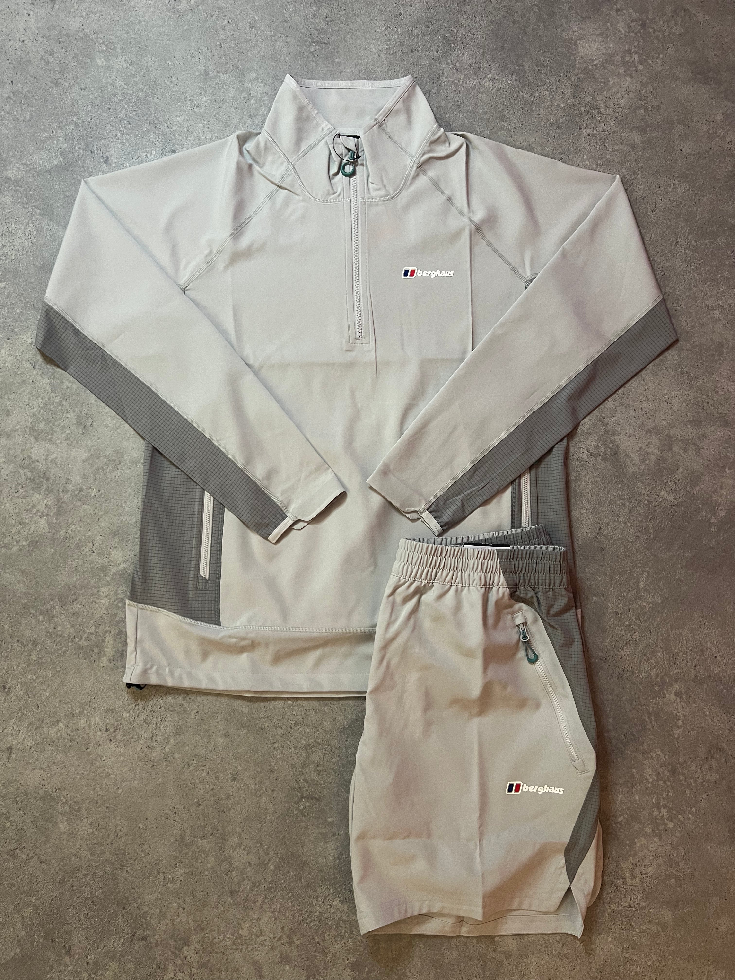 Berghaus Quarter Zip Short Set Grey